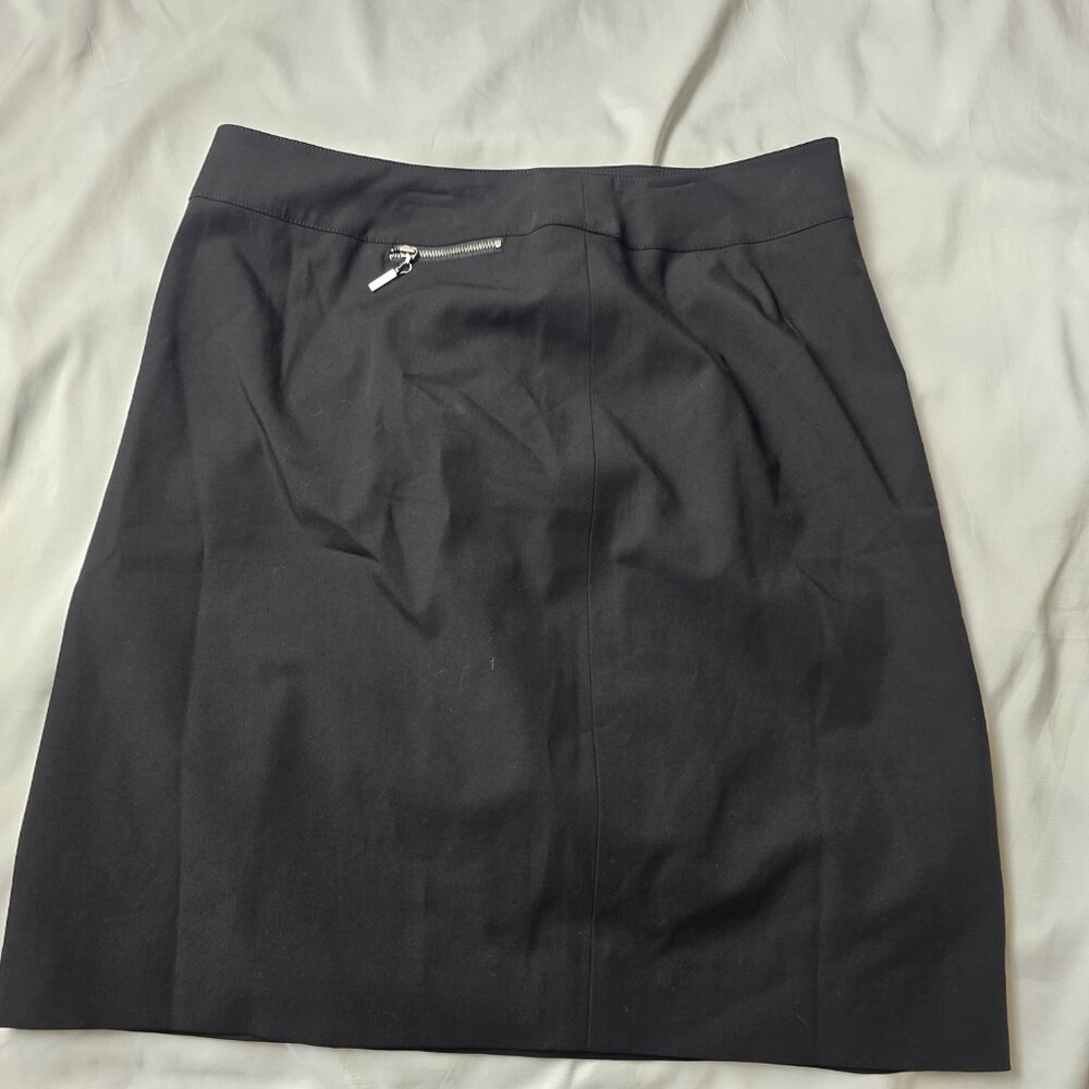 Worth Black Wool Blend Pencil Skirt - Picture 3 of 4